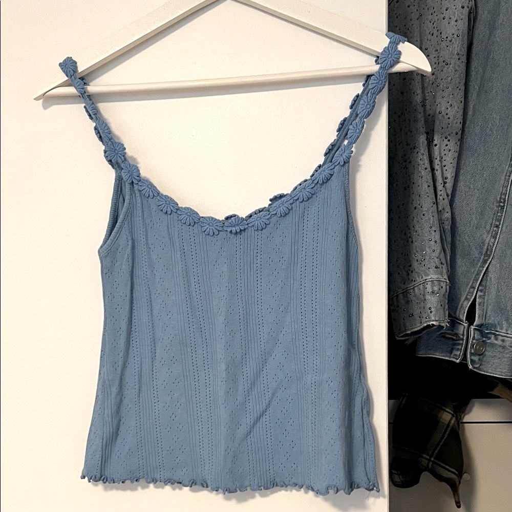 Nobody’s Child Blue organic cotton daisy tank